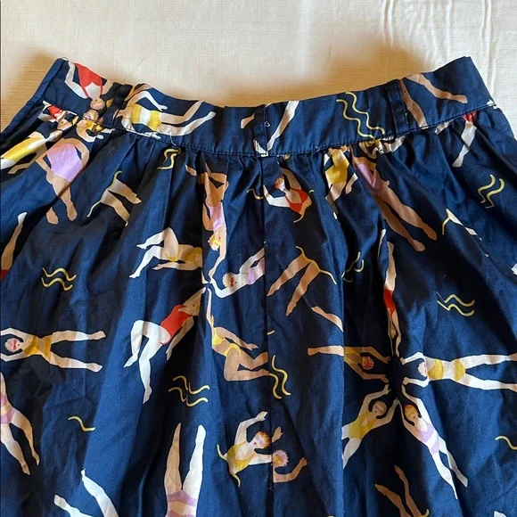 ModCloth Women's Synchronized Swimmers 100% Cotton Skirt with Pockets - Picture 9 of 14